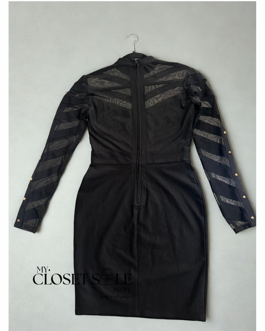 Black midi dress