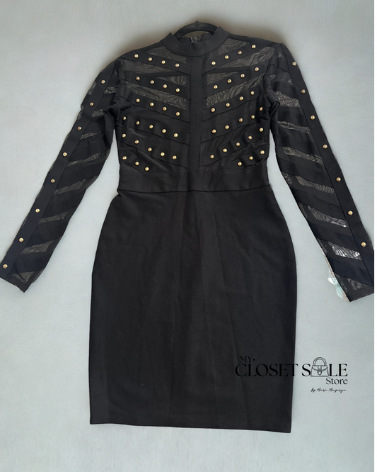 Black midi dress